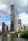 Sears Tower is one of the world's tallest buildings.  The skydeck is open to the public.
