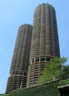 Marina Towers overlook the Chicago River. As seen in a few famous movies!