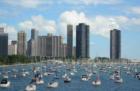 Chicago's Monroe Harbor at Monroe Street on Lake Michigan.