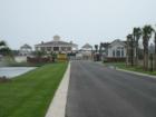 Entrance into Waterway Palms, clubhouse under construction.