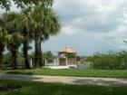 Gazebo along walking path in Silverlakes. 
      