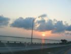 Sunrise on the Courtney Campbell US 60 Heading into Tampa from Pinellas County. Water on both sides makes it a beautiful drive