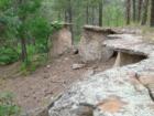 Many properties in Woodmen Valley have natural sandstone rock formations.