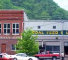 MARSHALL, N.C. Historic District. County Seat. Restoration Underway. Along the Alley Across from the River.