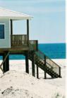 The Chill Out rental house deck view on Dauphin Island's West End.