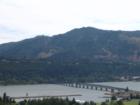 Hood River Bridge across the Columbia looking at the Washington hills
