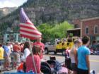 July 4th Parade in Ouray 2006. If you've never heard fireworks going off in Box Canyon then you have to come! The parade is followed by a full on Ouray County Fire Department water fight. It's a blast!