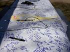 The Banner that was signed by the attendees at the support our troops day and sent to Kandahar