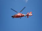 Helicopter circling over Honolulu Harbor