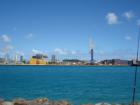 International pier where ships unload from overseas.