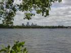 View of Downtown Minneapolis across Lake Calhoun