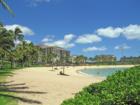 Ko Olina Beach Villas, the resort's first luxury high-rise condo, as seen on the west end of Lagoon 2.