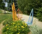 Art in Public Places - artistic benches along Lefthand Creek path 
