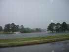 A rainy day on the campus of the University of Alabama in Huntsville