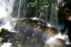 Rainbow at the base of the falls