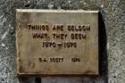 Plaque on the garden wall looking over the city of Bellingham