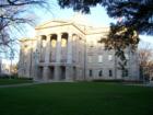 The North Carolina State Capitol Building was built in 1840, after a lot of political wrangling.  Limestone was brought in on rails from the Rock Quarry Road area outside Raleigh.