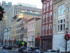 Fayetteville Street in Raleigh, NC is known as Raleigh's "Main Street."  Many historic buildings have been lovingly restored and their facades create attractive street scenes.