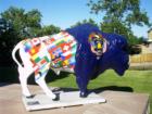 Just some buffalo with flags on him, Salt Lake City