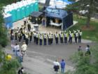 U of M Marching Band parcticing before game (www.kathytoth.com)