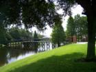 Bridge over pond in Westchase