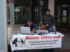 Mililani Chess Club information table at the Town Center of Mililani