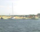 Boats rafting up to the backside of West Dennis Beach 7/7/2007