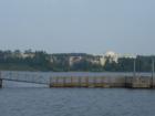Offices along Weston Parkway in Cary have the luxury of a water view of the 215 acre lake at Lake Crabtree County Park.