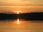 Sunset at a private lake on Countryside Lake Drive