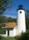 The Michigan Island Lighthouse in Wisconsin's Apostle Islands, built in 1856 and retired in 1929