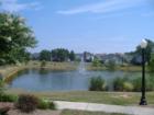 Riggsbee Farm community pond with fountain