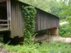Elders Mill Covered Bridge in Watkinsville, GA over Rose Creek.