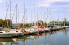 Boats at the Madeline Island Marina in LaPointe