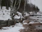Madeline Island shoreline in winter, photo taken near Chippewa Trail