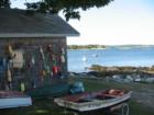 View with water in the background at Gray's Homestead Campground