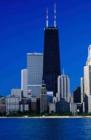 Looking across the Chicago River to the 100 storey John Hancock Center