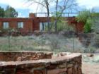 Red Rocks State Park - Sedona, The front entry door to the House of Apache Fire now blocked from entry and protected by a fence by the State Park.