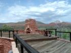 Red Rocks State Park - Sedona, House of Apache Fire - The deck where Jack and Helen Frye would entertain guests with the beautiful view in the background.  The deck is unstable and not suited for safe passage today.