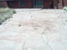 Red Rock State Park - Sedona.  The courtyard at the House of Apache Fire with obvious symbols in the patchwork of flat stone placed in some odd design that is said to provide a hidden message that only Helen and Jack Frye could decode.