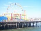 Rides and games in the carnival area of Santa Monica Pier