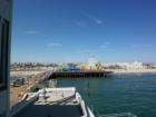 Looking shoreward from the end of the Santa Monica Pier