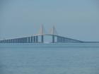 The Sunshine Skyway Bridge on the Palmetto side that takes you into St. Petersburg