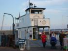 Tourists disembark from the "Madeline" at the ferry dock in Bayfield.  Built in 1984, the Madeline can accomodate up to twenty vehicles.