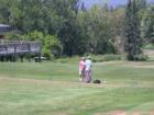 Taking a break on the Madeline Island Golf Course, LaPointe, Wisconsin