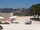 Looking out toward the Brentwood Hills from the plaza in front of the Getty Center