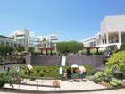 A panoramic view of the Getty Center seen from the main gardens created by Robert Irwin, in Brentwood (Los Angeles)