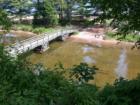 View from above the bridge over the Big Bay lagoon, at the Town Park, LaPointe, Wisconsin