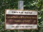 Entrance to Amnicon Beach Association property on Kron-Dahlin Lane, Madeline Island