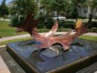 Fountain in Artisan Park's small park