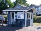 The Madeline Island Ferry Line ticket booth in Bayfield, Wisconsin